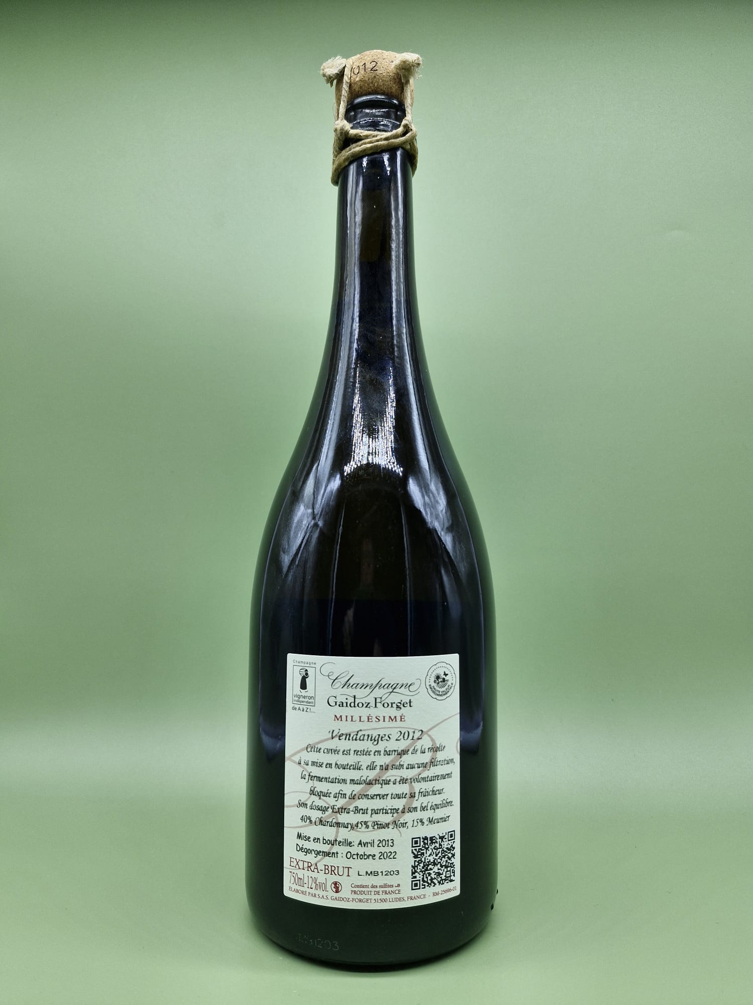 Gaidoz-Forget Bertille Millésimé 2012 - Imagen 2